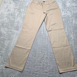 VTG Lee Khaki Pants Womens 8 Medium 31x31 Tan Straight Leg Flat Front Chino